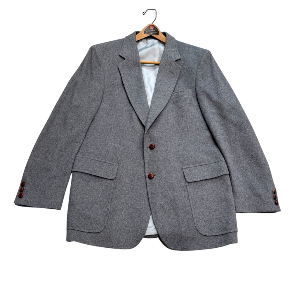 ENGLISH MANOR men’s gray wool sports coat blazer Jacket 42L 42 long classic